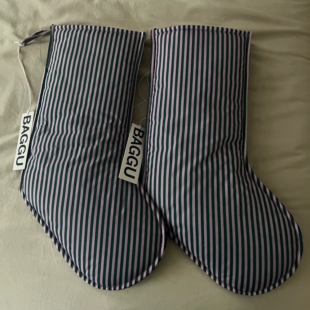 Baggu Lilac Candy Stripe stockings